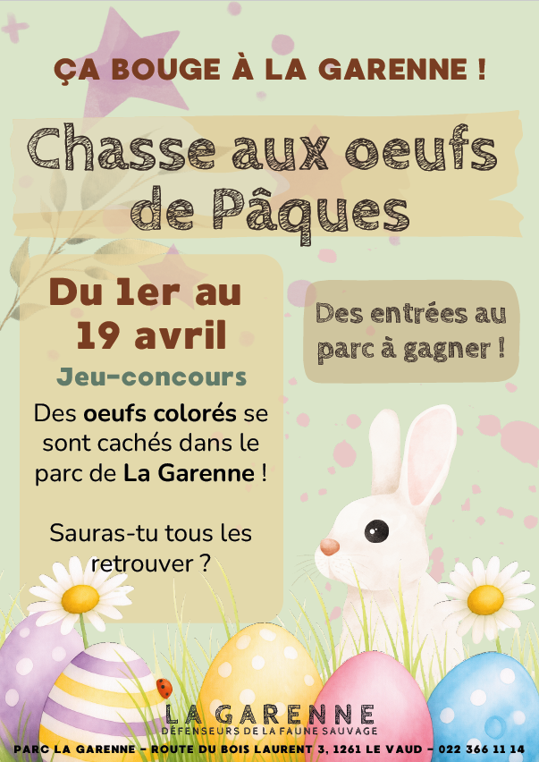 Chasse aux œufs de Pâques dans le parc de la Garenne