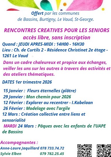Rencontres créatives pour les seniors